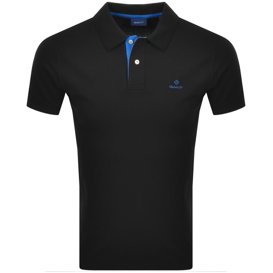 Alternative Image for ProductGant Contrast Collar Rugger Polo T Shirt Black1